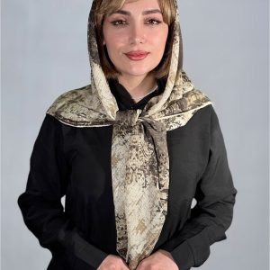 روسری گارزا ژاکارد دست دوز