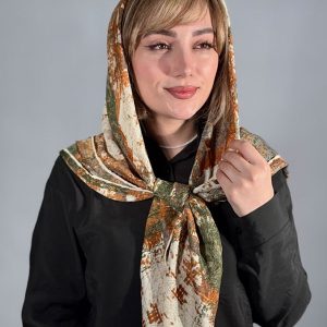 روسری گارزا ژاکارد دست دوز
