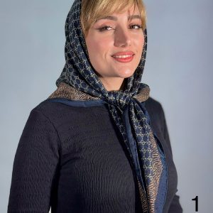 روسری نخی ژاکارد دور دوخت