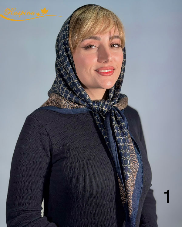 روسری نخی ژاکارد دور دوخت