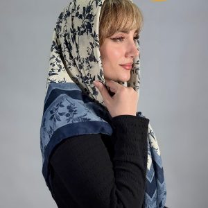 روسری نخی ژاکارد دور دوخت