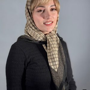 روسری نخی ژاکارد دور دوخت
