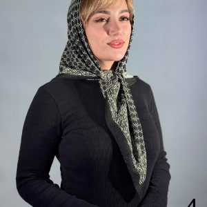 روسری نخی ژاکارد دور دوخت