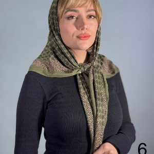 روسری نخی ژاکارد دور دوخت